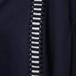 Chloé Navy Blue Wool Flared Dress M