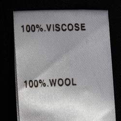 مملوكة مسبقًا Chloe Black Wool Striped Flared Trousers S