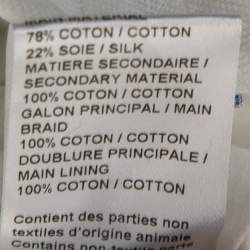 Pre Owned Chloe White & Blue Striped Cotton Tunic M