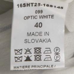 Pre Owned Chloe White & Blue Striped Cotton Tunic M