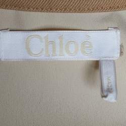 Chloe Brown Wool & Cotton Cargo Jumpsuit M