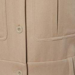 Chloe Brown Wool & Cotton Cargo Jumpsuit M