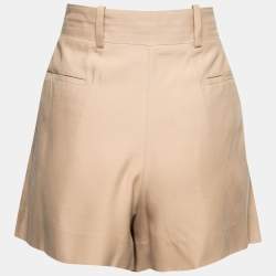 Pre Owned Chloe Beige Crepe Shorts L