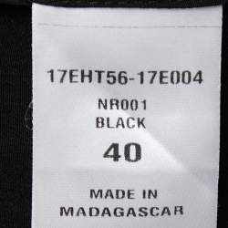 Pre Owned Chloe Black Silk Double Breasted Top M