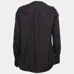 Chloe Black Cotton Double Breasted Blouse M