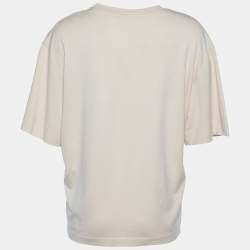 Pre Owned Chloe Light Pink Femininity Logo Printed Cotton Oversized T-Shirt S