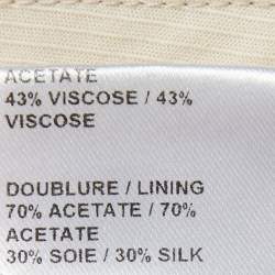 Pre Owned Chloe Beige Crepe Front Pleated Trousers M