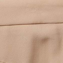 Pre Owned Chloe Beige Crepe Front Pleated Trousers M