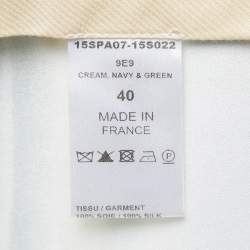 Pre Owned Chloe Multicolor Striped Silk Wide Leg Pants M