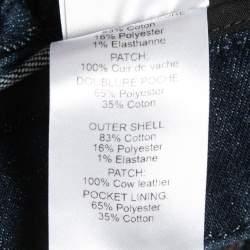 Pre Owned Chloe Dark Blue Denim Braided Detail Flared Jeans L Waist 34"