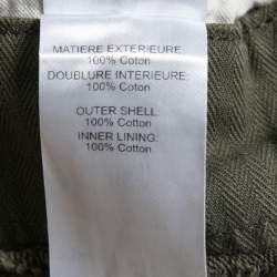 Pre Owned Chloe Green Cotton Wide Leg High Waist Trousers S