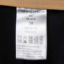 Pre Owned Chloe Black Crepe Straight Fit Pants M