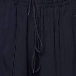 Pre Owned Chloe Navy Blue Crepe Straight Leg Pants M