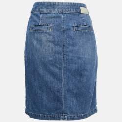 Pre Owned Chloe Blue Denim Belted Mini Skirt M