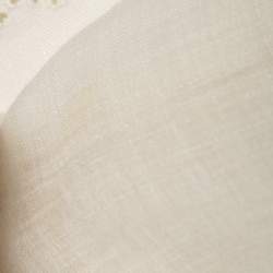 Chloe White Linen Blend Broderie Anglaise Detail Flouncy Scalloped Blouse S