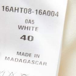 Pre Owned Chloe Cream Silk V-Neck Oversized Blouse M 