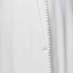 Pre Owned Chloe White Crepe Straight Fit Pants L