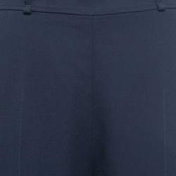 Pre Owned Chloe Navy Blue Crepe Wide Leg High Waist Trousers S