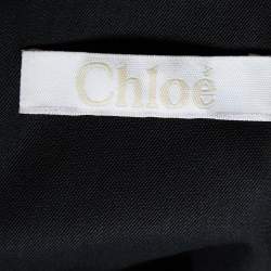 Chloe Black Wool Wrap Style Sleeveless Jumpsuit L