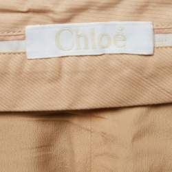 Pre Owned Chloe Black Crepe Side Stripe Detail Shorts M