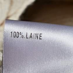 Pre Owned Chloe Vintage Beige Wool Knit Hook Front Cropped Cardigan M