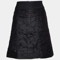 Pre Owned Chloe Black Silk Ruched Mini Skirt M