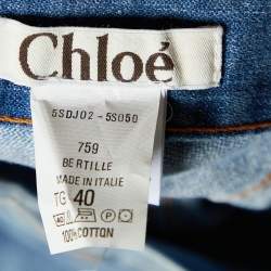 Chloe Blue Denim Jupe Mini Skirt M