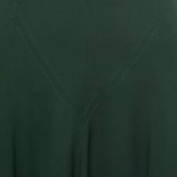 Pre Owned Chloe Dark Green Crepe Flared Knee Length Skirt S