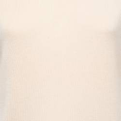 Chloe Cream Cashmere Lace Trimmed Sweater Top XS