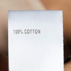 Pre Owned Chloe Green & Brown Cotton Embellished Mini Dress M