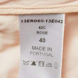 Pre Owned Chloe Pink Cotton Ruffle Overlay Detail Mini Dress M