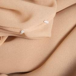 مملوكة مسبقًا Chloe Beige Silk Chiffon Ruffled Shirt S