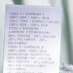 مملوكة مسبقًا Chloe Mint Green Silk Chiffon & Lace Top M