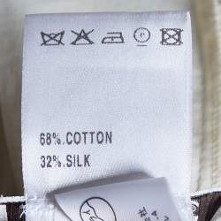 مملوكة مسبقًا Chloe Beige Cotton & Silk Oversized Top M