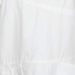 Pre Owned Chloe White Cotton Paneled Mini Dress L