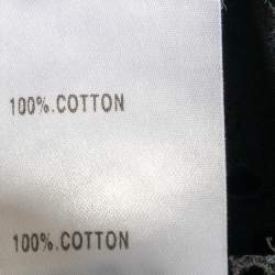 Pre Owned Chloe Black Cutwork Cotton Button Front Shirt L