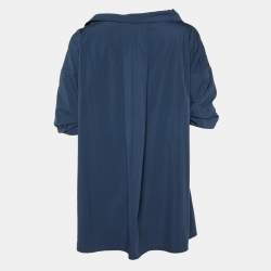 Pre Owned Chloe Navy Blue Cotton Button Front Shirt Tunic L