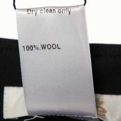 Pre Owned Chloe Black Wool Ribbon beaded Waist Detail Trousers M