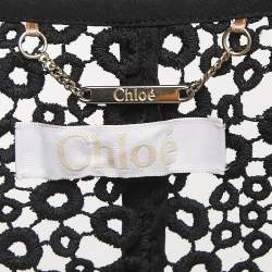 Chloe Black Lace Open Front Cropped Shrug S