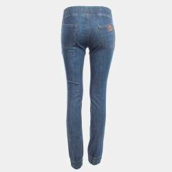 Chloe Blue Denim Elastic Waist Jeans S Waist 28"