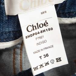 Chloe Blue Denim Elastic Waist Jeans S Waist 28"