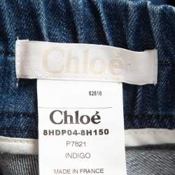 Chloe Blue Denim Elastic Waist Jeans S Waist 28"
