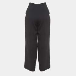 Pre Owned Chloe Black Crepe Pleated Trousers XS