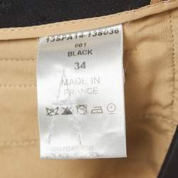 Pre Owned Chloe Black Crepe Pleated Trousers XS