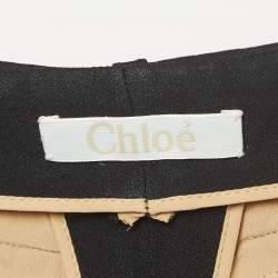 Pre Owned Chloe Black Crepe Pleated Trousers XS