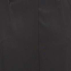 مملوكة مسبقًا Chloe Black Crepe Silk Round Neck Shirt XS