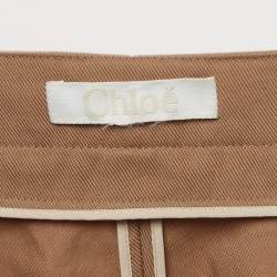 Pre Owned Chloe Brown Pocket Detail Knit Trousers S