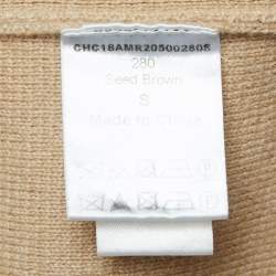 Pre Owned Chloé Light Brown Cashmere Sweater Mini Dress S