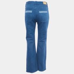 Chloe Blue Denim High Rise Wide Leg Jeans M Waist 27"