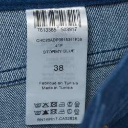 Chloe Blue Denim High Rise Wide Leg Jeans M Waist 27"